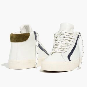 Madewell Sidewalk High-Top Sneakers in Colorblock Leather
